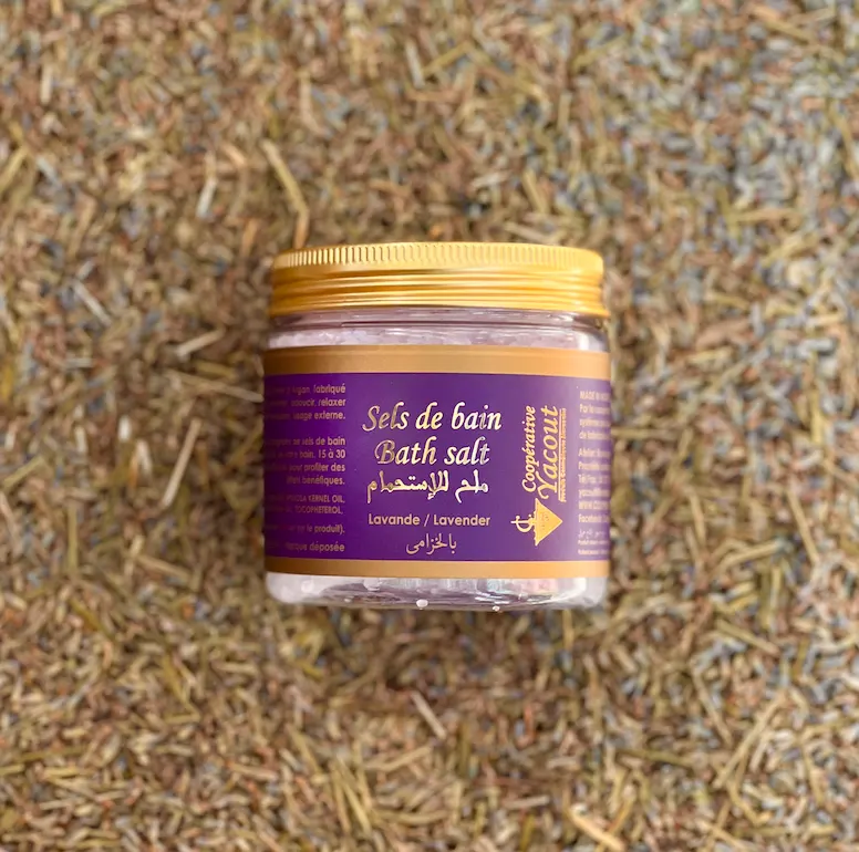 Sales de baño de lavanda