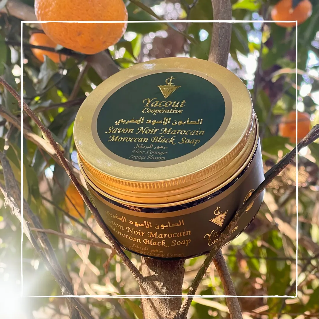 Jabón negro de rosa y flor de azahar