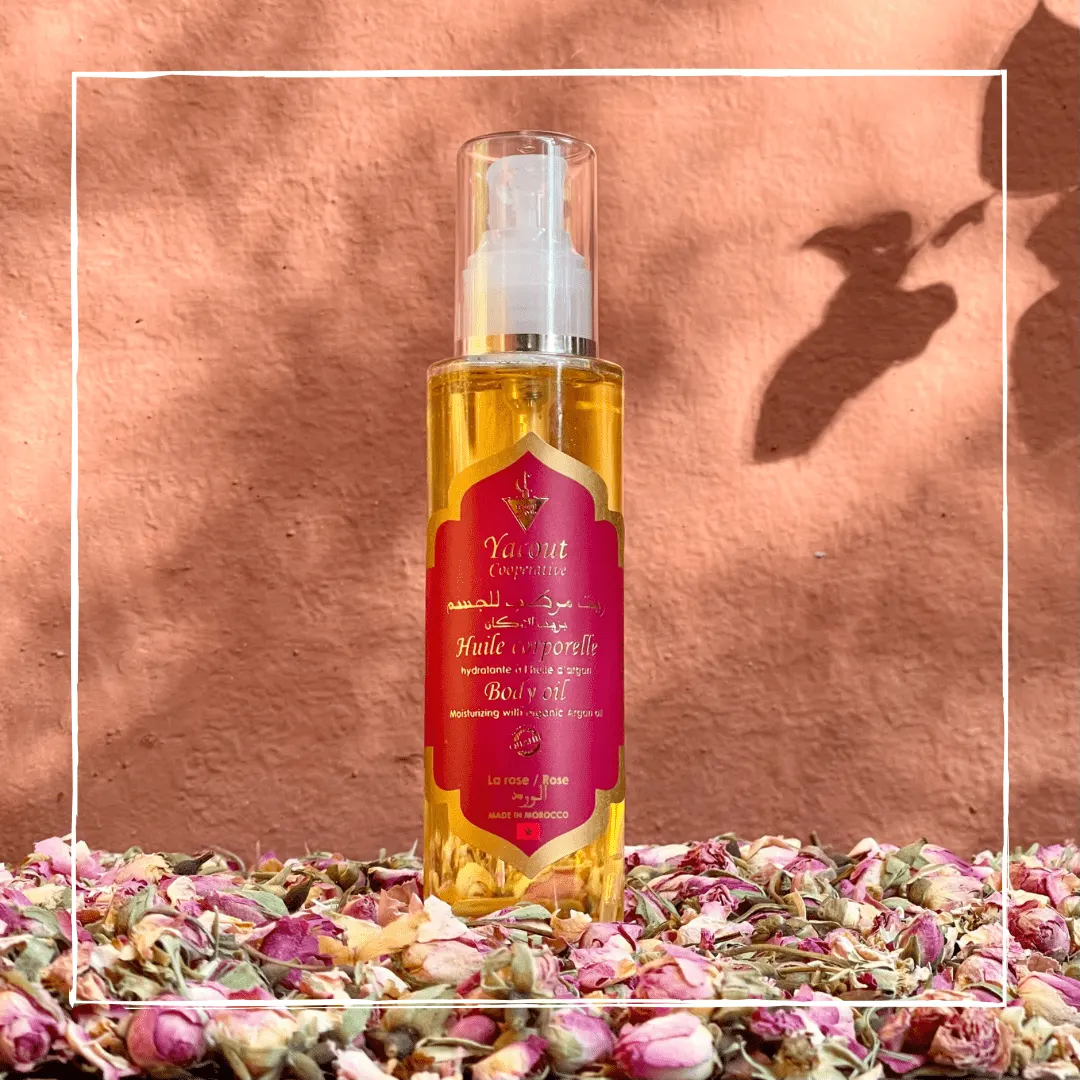 Aceite corporal de rosa