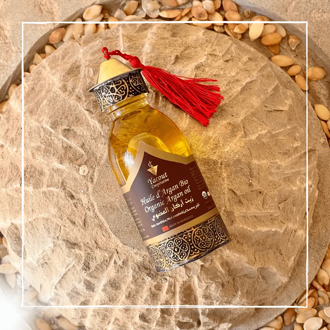 Huile d’argan cosmétique déco