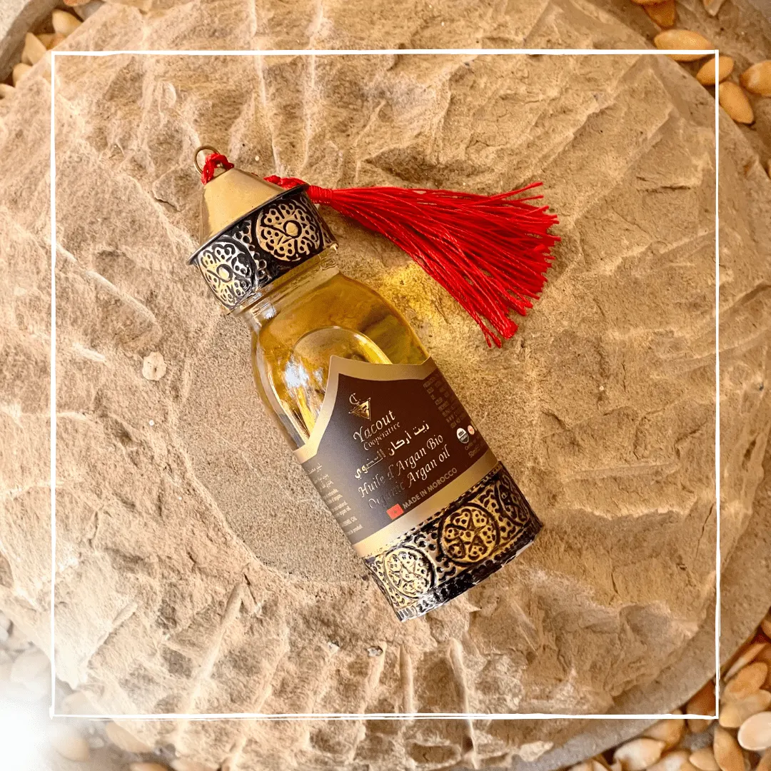 Huile d’argan cosmétique déco