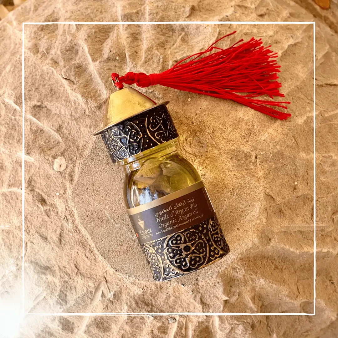 Huile d’argan cosmétique déco